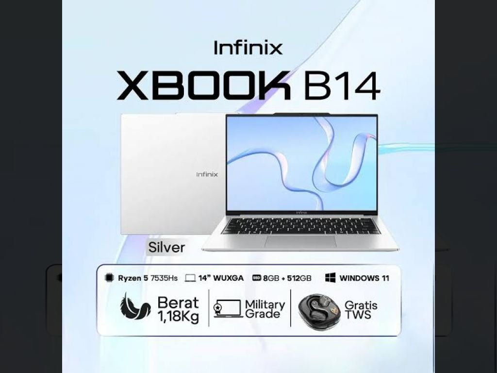 Infinix XBOOK B14 Meluncur di Indonesia, Tawarkan Performa Kencang dan Desain Tangguh