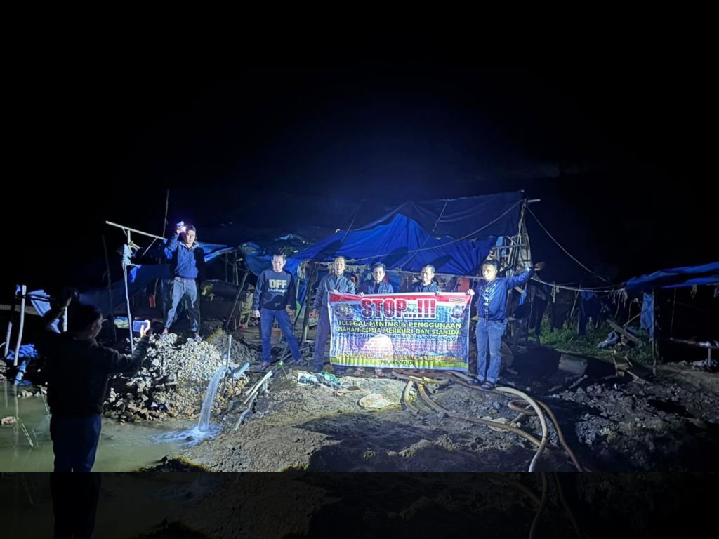 Berantas PETI, Tim Gabungan Polres dan Kodim Solok Razia Lokasi Tambang Ilegal di Supayang