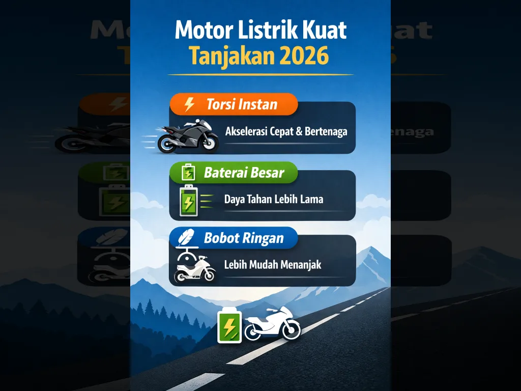 6 Motor Listrik Terkuat di Tanjakan 2026, Anti Loyo!