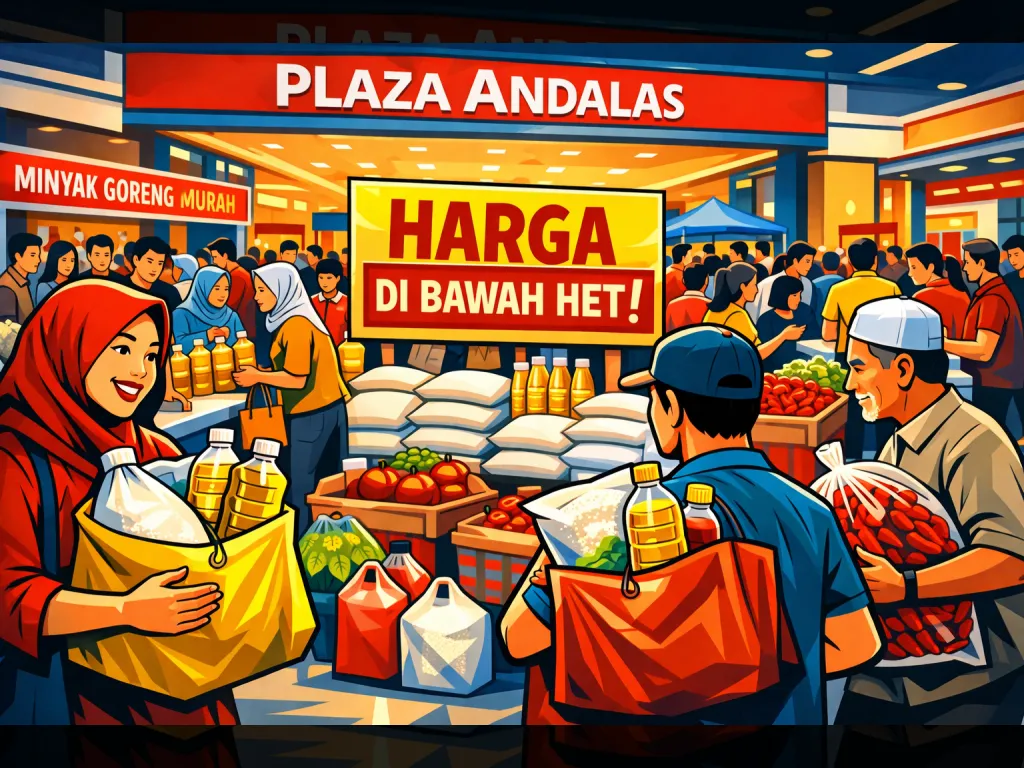 Pasar Murah Terpadu di Plaza Andalas Diserbu Warga, Komoditas Nyaris Habis