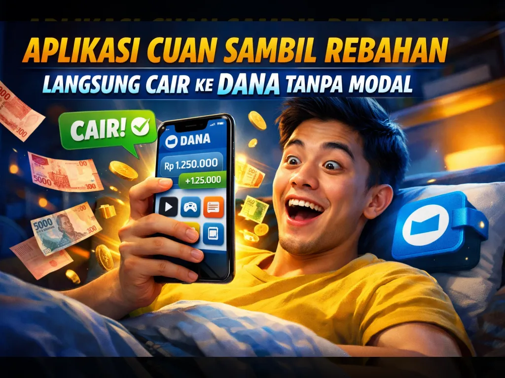 Aplikasi Cuan Sambil Rebahan, Langsung Cair ke DANA Tanpa Modal