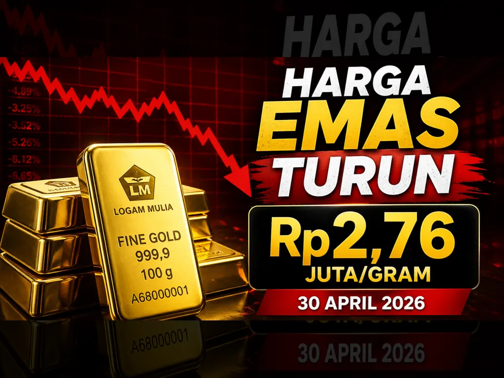 Harga Emas Antam 30 April 2026 Turun, Cek Daftar Lengkap