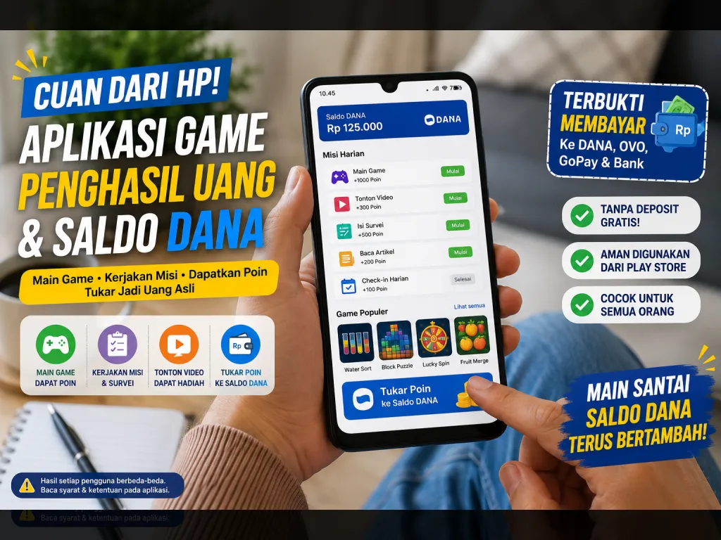 Cuan dari HP? Ini 11 Aplikasi Game Penghasil Uang dan Saldo DANA yang Banyak Dicoba Pengguna}