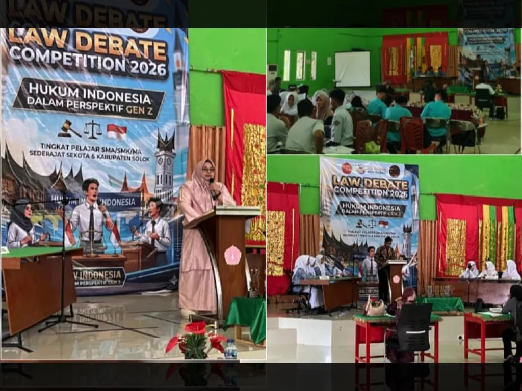 Rektor UMMY Solok Buka Law Debate Competition 2026, 16 Tim Peserta Mengerucut Menjadi 8 Tim ke Semifinal Debat Antar SLTA di Solok