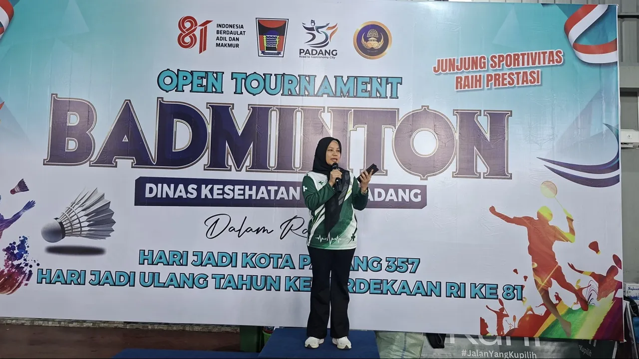 HJK ke-357, Dinkes Padang Kumpulkan Pegawai dalam Turnamen Badminton