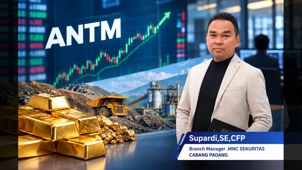 Saham ANTM Menguat, Asing Borong Rp693 Miliar dan Bidik Rp3.600