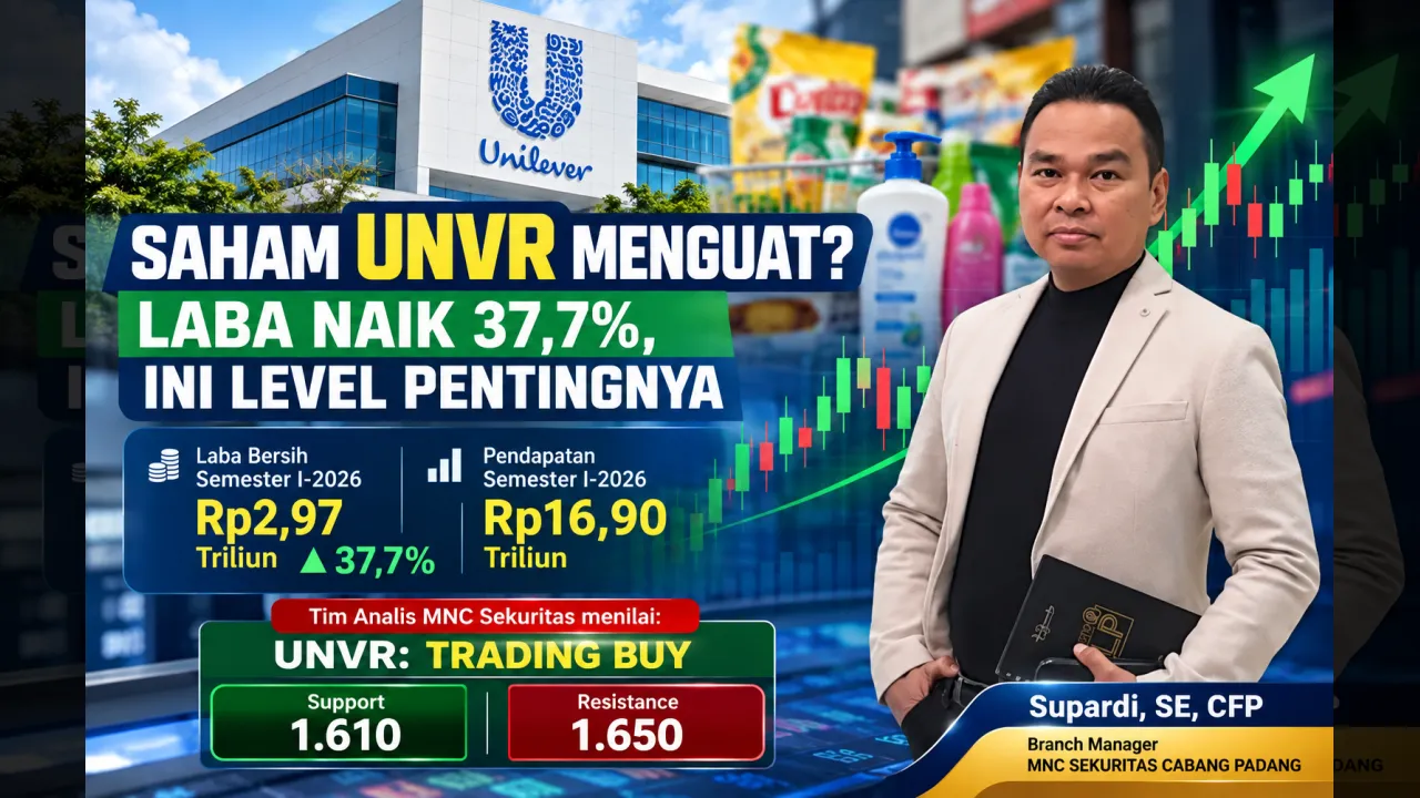 Saham UNVR Menguat? Laba Naik 37,7%, Ini Level Pentingnya