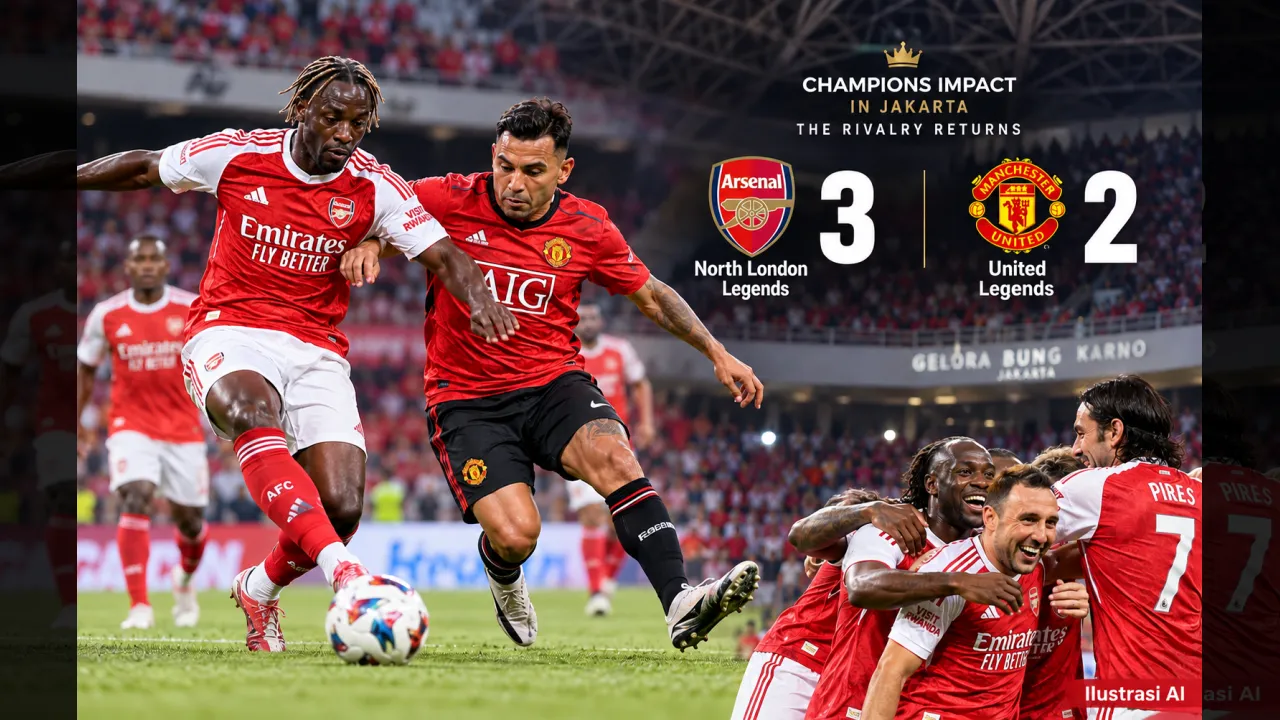 North London Legends Menang 3-2 atas United Legends di GBK
