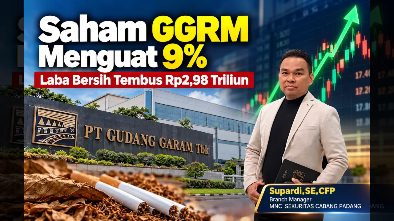 Saham GGRM Menguat 9%, Laba Bersih Tembus Rp2,98 Triliun